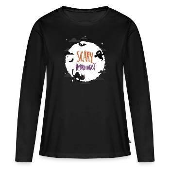 Scary Hydrologist - Women's Premium Organic Long Sleeve Shirt - black - Front - Julia (174cm)