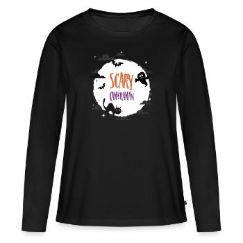 Scary Cameraman - Women's Premium Organic Long Sleeve Shirt - black - Front - Julia (174cm)