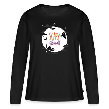 Scary Cartoonist - Women's Premium Organic Long Sleeve Shirt - black - Front - Julia (174cm)