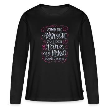 Limbo Tanzen - Frauen Premium Bio Langarmshirt - Schwarz - Vorne - Julia (174cm)