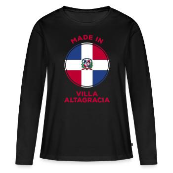 Villa Altagracia République dominicaine - T-shirt manches longues Premium bio Femme - noir - Devant - Julia (174cm)