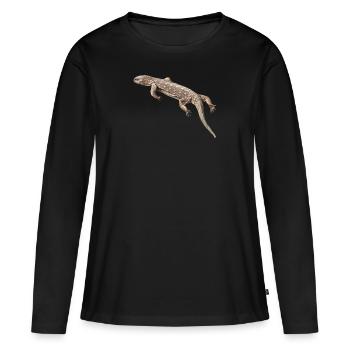 Varan - Reptile - Lézard du Nil - Reptiles en Afrique - T-shirt manches longues Premium bio Femme - noir - Devant - Julia (174cm)