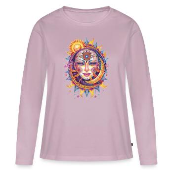 Artful Sun - Women's Premium Organic Long Sleeve Shirt - dusky pink - Front - Julia (174cm)