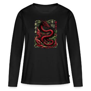 Imperial Dragon: Mythic Majesty - Women's Premium Organic Long Sleeve Shirt - black - Front - Julia (174cm)