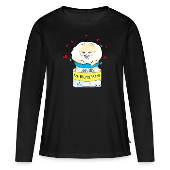 Antidepressant Pom - Women's Premium Organic Long Sleeve Shirt - black - Front - Julia (174cm)