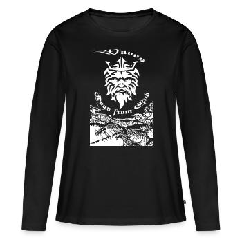 Jouets Waves de Dieu - T-shirt manches longues Premium bio Femme - noir - Devant - Julia (174cm)