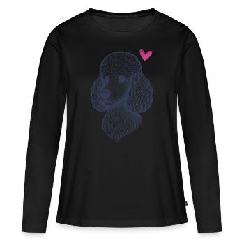 Poodle – Elegant, Clever & Full of Charm - Women's Premium Organic Long Sleeve Shirt - black - Front - Julia (174cm)