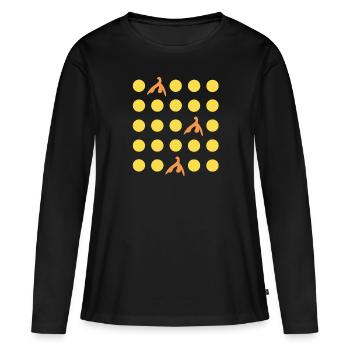 Perle orange gelb Feministin Geschenk - Frauen Premium Bio Langarmshirt - Schwarz - Vorne - Julia (174cm)