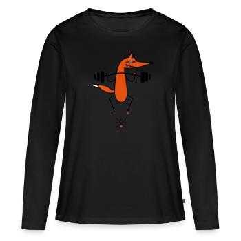 Smart weightlifter - Women's Premium Organic Long Sleeve Shirt - black - Front - Julia (174cm)