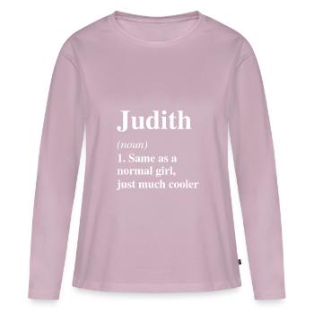 Judith Definition Cooler Name Spruch Geschenk - Frauen Premium Bio Langarmshirt - Altrosa - Vorne - Julia (174cm)