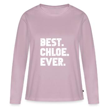 Best Chloe Ever Retro Gift Saying Birthday - Women's Premium Organic Long Sleeve Shirt - dusky pink - Front - Julia (174cm)