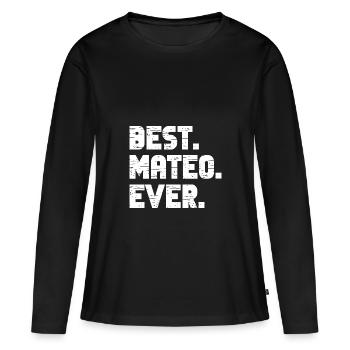 Best Mateo Ever Retro Geschenk Spruch Geburtstag - Frauen Premium Bio Langarmshirt - Schwarz - Vorne - Julia (174cm)