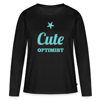 Dictons amusants de BABY - T-shirt manches longues Premium bio Femme - noir - Devant - Julia (174cm)