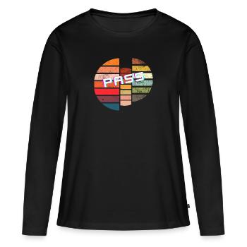 Passez par Smash ou Pass Party Shirt - T-shirt manches longues Premium bio Femme - noir - Devant - Julia (174cm)