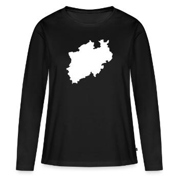 Rhénanie du Nord-Westphalie - T-shirt manches longues Premium bio Femme - noir - Devant - Julia (174cm)