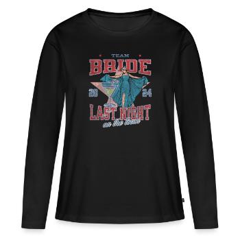Team Bride Vintage - Frauen Premium Bio Langarmshirt - Schwarz - Vorne - Julia (174cm)
