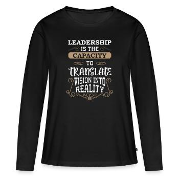 Travail Carrière Superviseur Bureau Humour - T-shirt manches longues Premium bio Femme - noir - Devant - Julia (174cm)