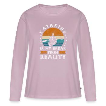 rowing, water sports, strength - Women's Premium Organic Long Sleeve Shirt - dusky pink - Front - Julia (174cm)