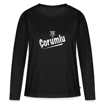 Le Corumlu 19 - T-shirt manches longues Premium bio Femme - noir - Devant - Julia (174cm)