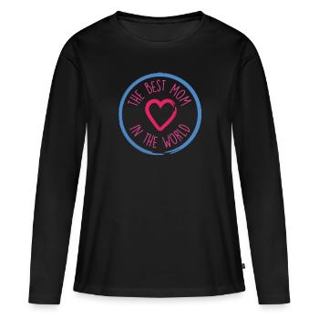 Best mom 26 - Frauen Premium Bio Langarmshirt - Schwarz - Vorne - Julia (174cm)