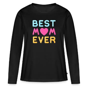 Best mom 24 - Frauen Premium Bio Langarmshirt - Schwarz - Vorne - Julia (174cm)
