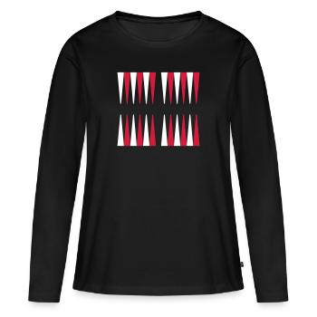 jacquet - T-shirt manches longues Premium bio Femme - noir - Devant - Julia (174cm)