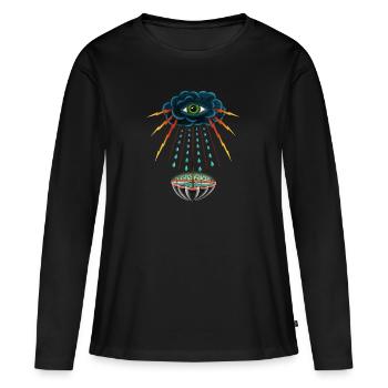 Thunder - Women's Premium Organic Long Sleeve Shirt - black - Front - Julia (174cm)