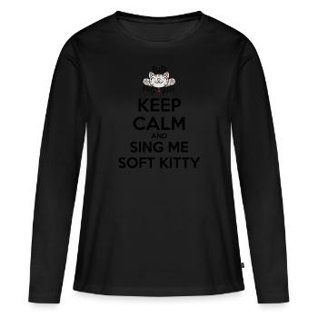 The Big Bang Theory Soft Kitty - T-shirt manches longues Premium bio Femme - noir - Devant - Julia (174cm)
