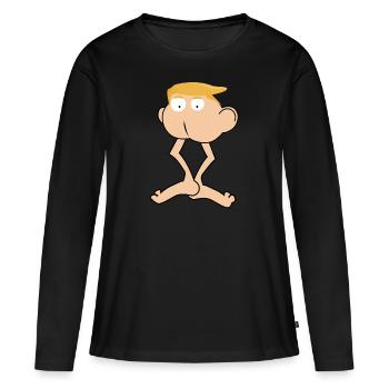 Donald  se fait tromper en solo - T-shirt manches longues Premium bio Femme - noir - Devant - Julia (174cm)