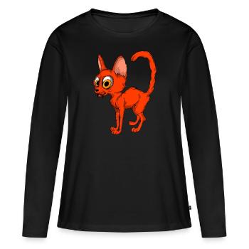 Lustige Katzen 11 - Frauen Premium Bio Langarmshirt - Schwarz - Vorne - Julia (174cm)