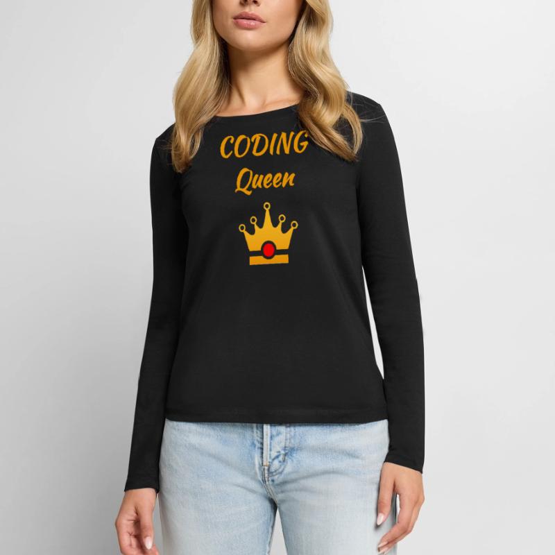 Coding Queen Queen Programmer Mrs. Software Women's Premium Organic Long Sleeve Shirt