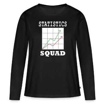 Analyste de statistiques Gestionnaire de données - T-shirt manches longues Premium bio Femme - noir - Devant - Julia (174cm)