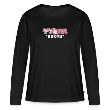 GGRKS demande une traduction Internet japonaise drôle - T-shirt manches longues Premium bio Femme - noir - Devant - Julia (174cm)