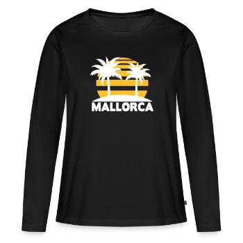 Mallorca - Women's Premium Organic Long Sleeve Shirt - black - Front - Julia (174cm)