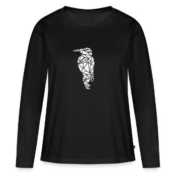 Pivert - T-shirt manches longues Premium bio Femme - noir - Devant - Julia (174cm)
