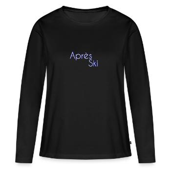 Aprés Ski - Frauen Premium Bio Langarmshirt - Schwarz - Vorne - Julia (174cm)