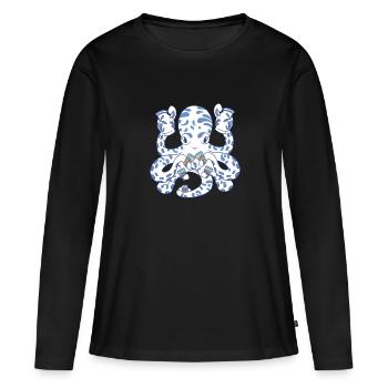 Dubbeglas Weinschorle Weinfest - Frauen Premium Bio Langarmshirt - Schwarz - Vorne - Julia (174cm)