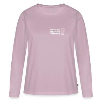 Dubbeglas Weinschorle Weinfest - Frauen Premium Bio Langarmshirt - Altrosa - Vorne - Julia (174cm)