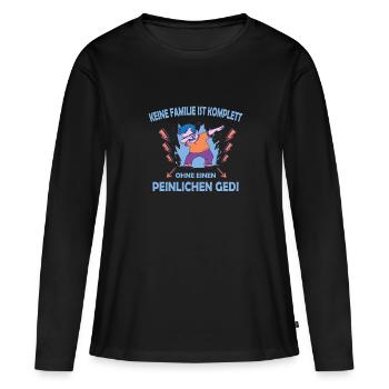 Gedi Geddi Taufpate Patenonkel - Frauen Premium Bio Langarmshirt - Schwarz - Vorne - Julia (174cm)