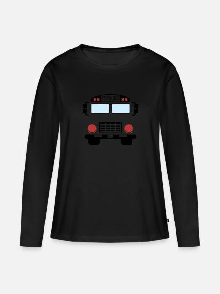 Schulbus Kostüm Lustiger gelber Schulbusfahrer - Frauen Premium Bio Langarmshirt - Schwarz