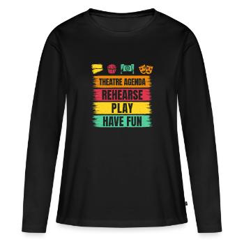 Théâtre musical Agenda Répétition Pièce de théâtre Cadeau amusant - T-shirt manches longues Premium bio Femme - noir - Devant - Julia (174cm)