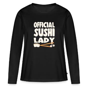 Sushi Lover Official Sushi Lady - Women's Premium Organic Long Sleeve Shirt - black - Front - Julia (174cm)