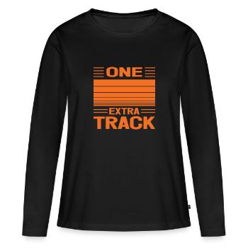 Athlètes d’athlétisme Un athlétisme d’athlétisme supplémentaire - T-shirt manches longues Premium bio Femme - noir - Devant - Julia (174cm)