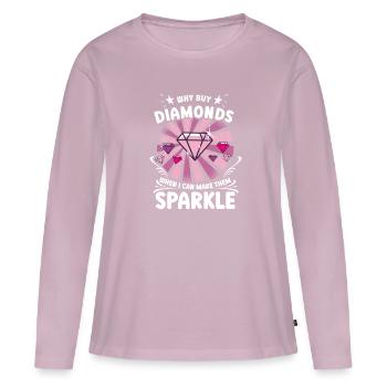 Diamond Painting Artist Why Buy When I Can Diamond - Women's Premium Organic Long Sleeve Shirt - dusky pink - Front - Julia (174cm)