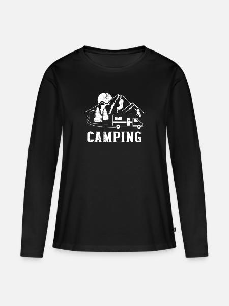 Wohnmobil - Frauen Premium Bio Langarmshirt - Schwarz