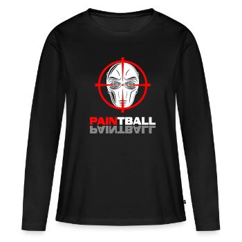 paintball paintballer gotcha - T-shirt manches longues Premium bio Femme - noir - Devant - Julia (174cm)