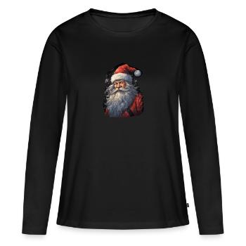 Santa Claus - Women's Premium Organic Long Sleeve Shirt - black - Front - Julia (174cm)
