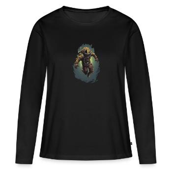 Diver - Women's Premium Organic Long Sleeve Shirt - black - Front - Julia (174cm)