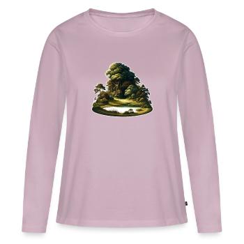 Landscape - Illustration - Women's Premium Organic Long Sleeve Shirt - dusky pink - Front - Julia (174cm)