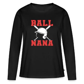 Softball Joueurs de softball - T-shirt manches longues Premium bio Femme - noir - Devant - Julia (174cm)